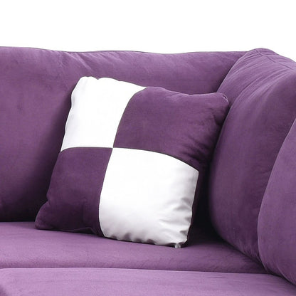 Glory Furniture Malone Sectional in Purple Color