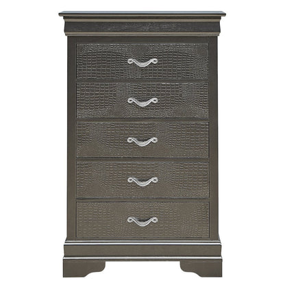 Glory Furniture Lorana Chest in Metalic Black Color