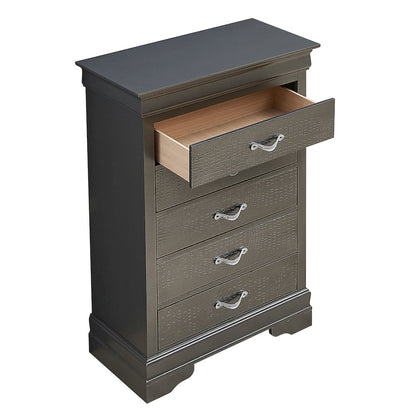 Glory Furniture Lorana Chest in Metalic Black Color
