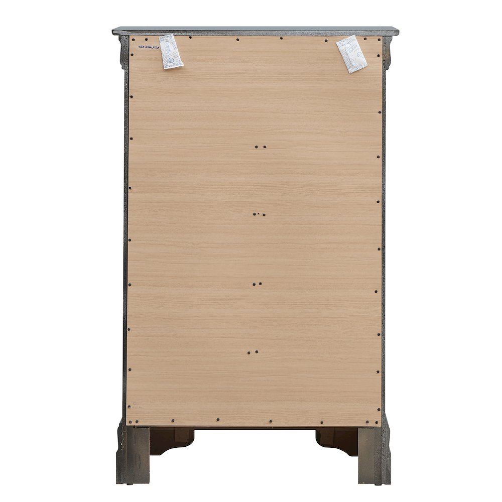 Glory Furniture Lorana Chest in Metalic Black Color