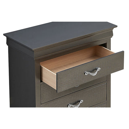 Glory Furniture Lorana Chest in Metalic Black Color