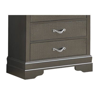 Glory Furniture Lorana Chest in Metalic Black Color