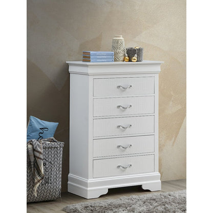 Glory Furniture Lorana Chest in White Color