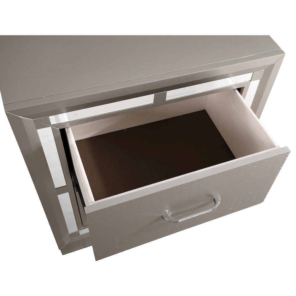 Glory Furniture Alana Nightstand in Champagne Color
