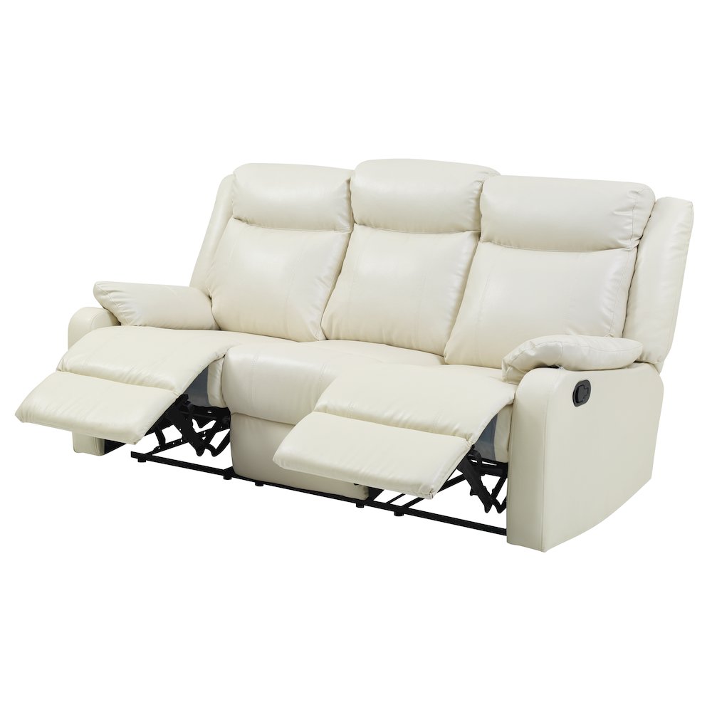 Glory Furniture Ward Reclining Sofa in Pearl Color