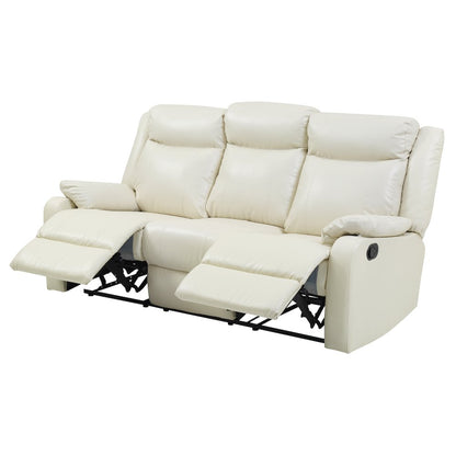 Glory Furniture Ward Reclining Sofa in Pearl Color
