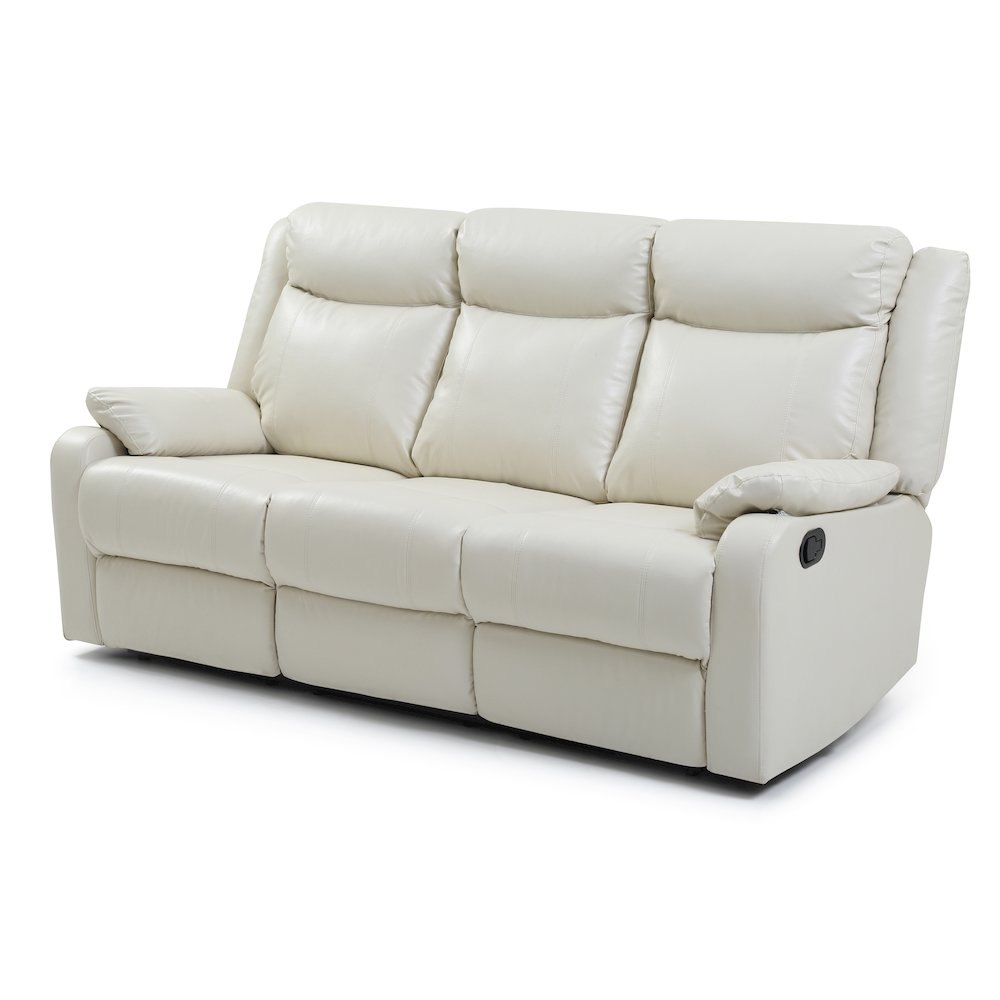 Glory Furniture Ward Reclining Sofa in Pearl Color