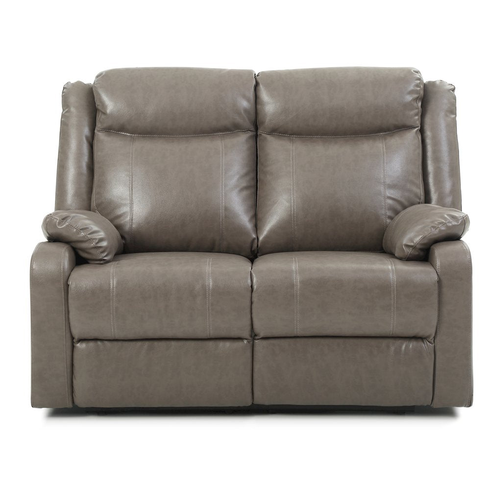 Glory Furniture Ward Reclining Loveseat in Gray Color
