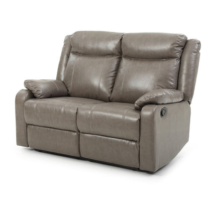 Glory Furniture Ward Reclining Loveseat in Gray Color