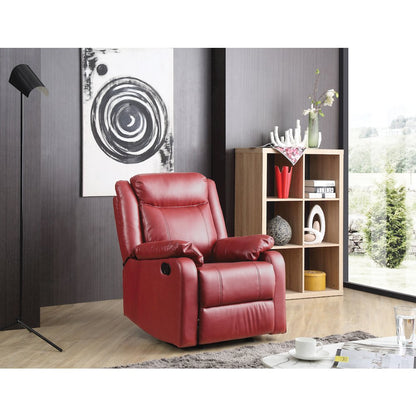 Glory Furniture Ward Rocker Recliner in Red Color
