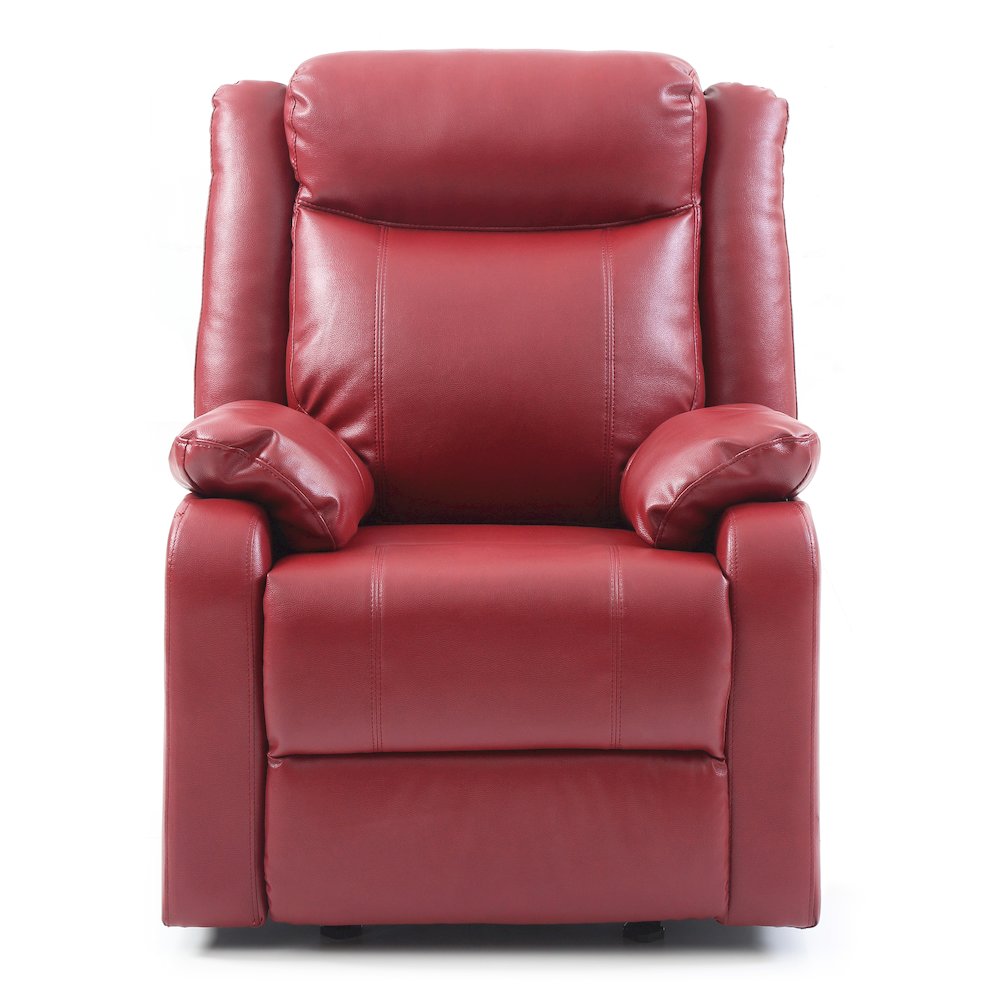 Glory Furniture Ward Rocker Recliner in Red Color