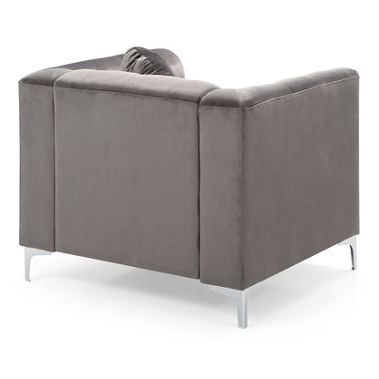 Glory Furniture Pompano Accent Chair in Dark Gray Color