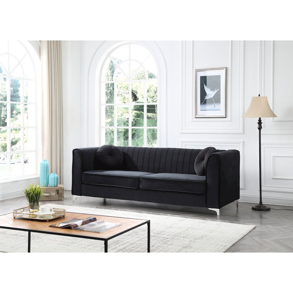 Glory Furniture Delray Sofa in Black Color