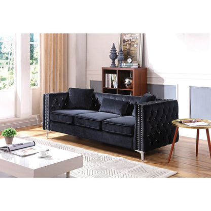 Glory Furniture Paige Sofa in Black Color