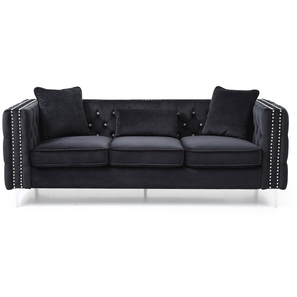 Glory Furniture Paige Sofa in Black Color