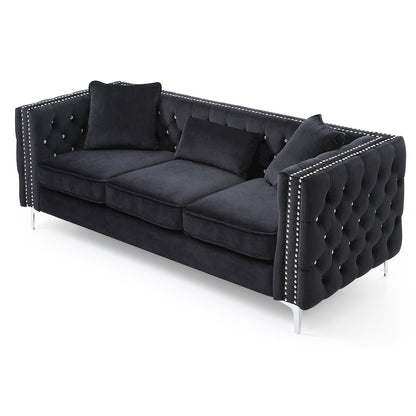 Glory Furniture Paige Sofa in Black Color