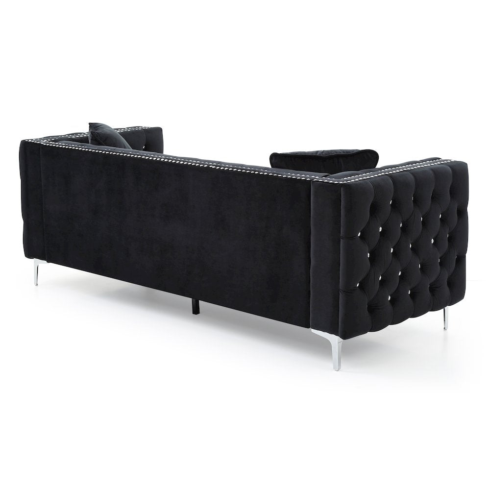 Glory Furniture Paige Sofa in Black Color