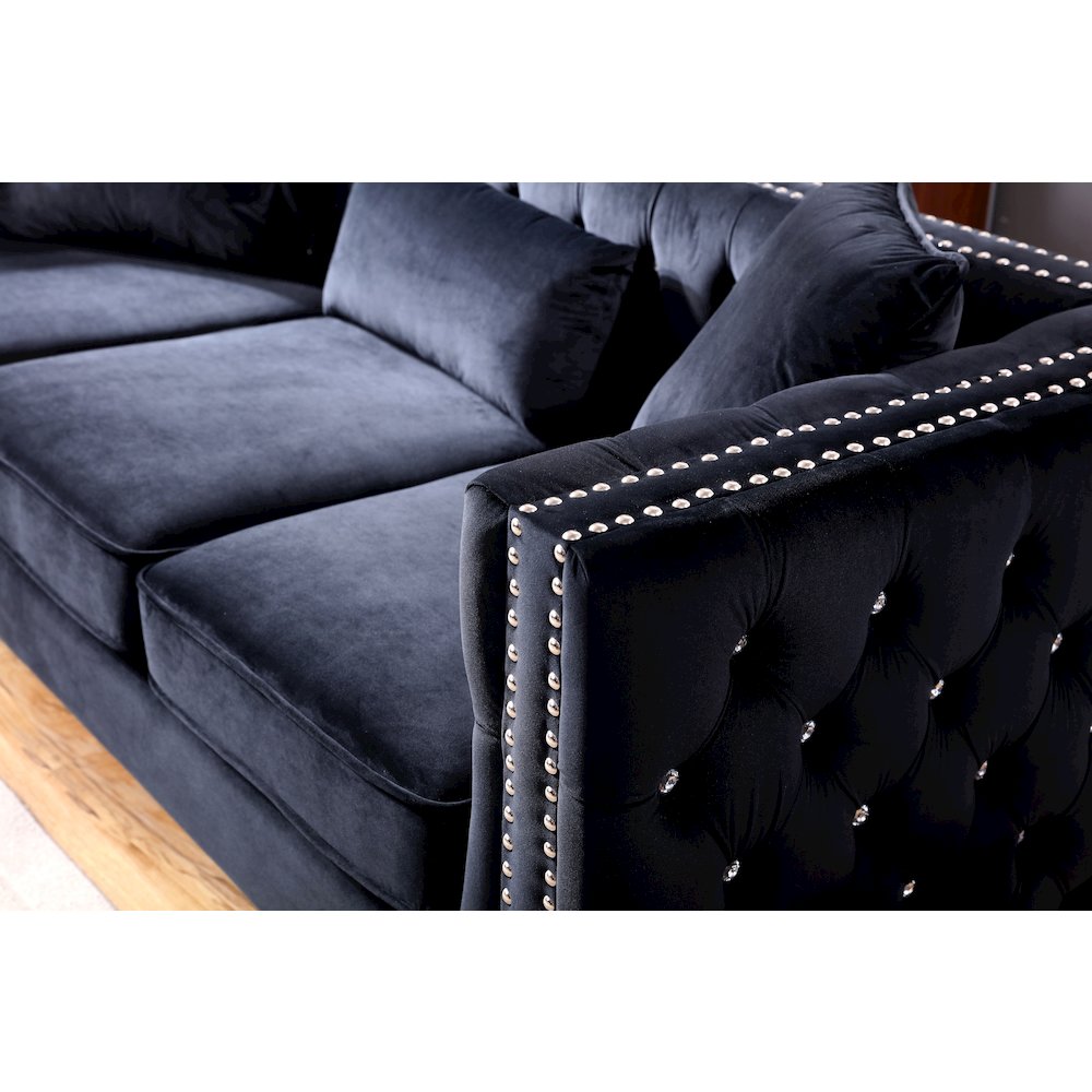 Glory Furniture Paige Sofa in Black Color