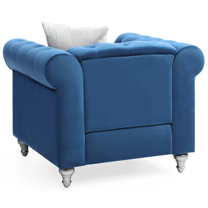Glory Furniture Raisa Accent Chair in Navy Blue Color
