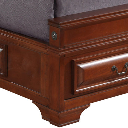 Glory Furniture LaVita Queen Storage Bed in Oak Color
