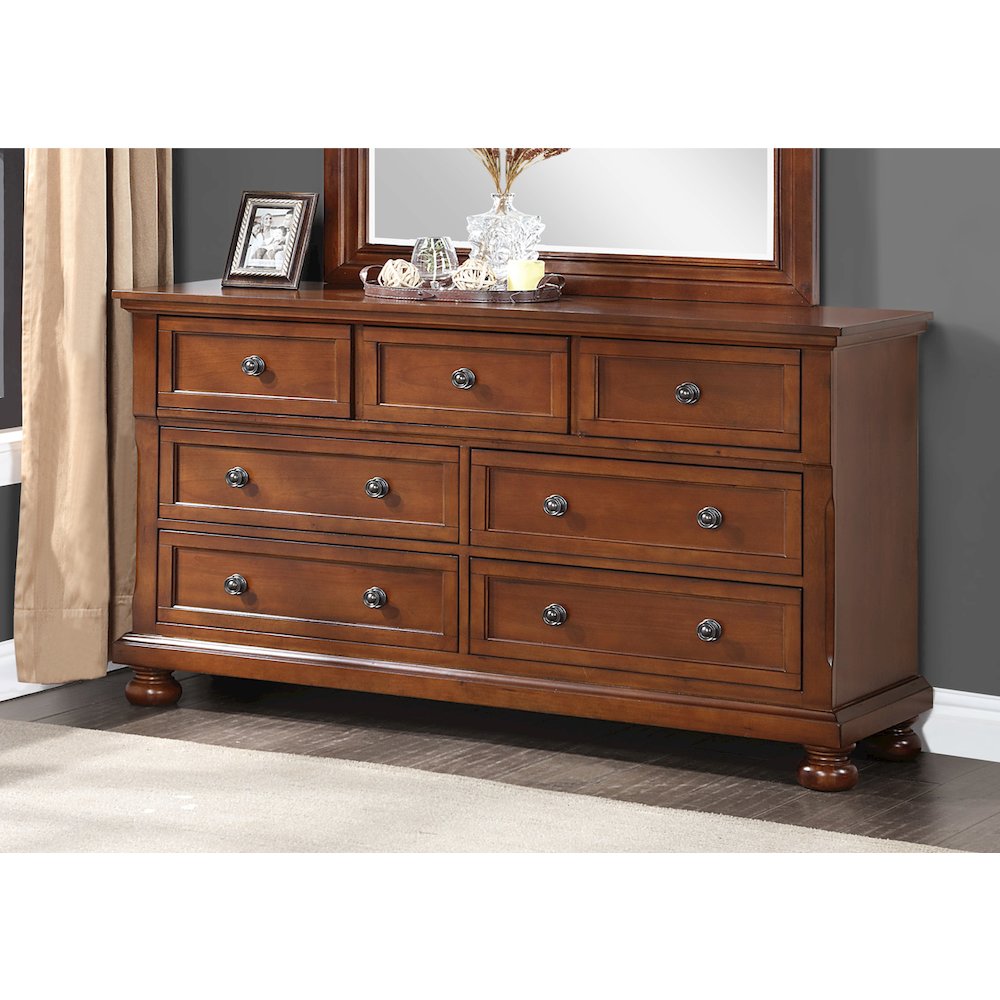 Glory Furniture Meade Dresser in Cherry Color