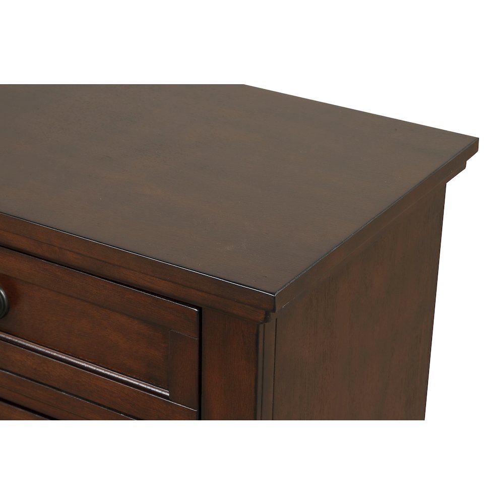 Traditional Meade Nightstand, Dark Cherry
