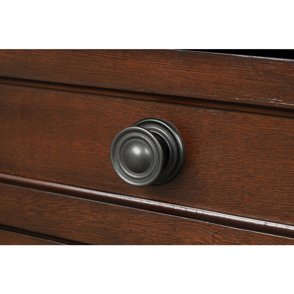 Traditional Meade Nightstand, Dark Cherry