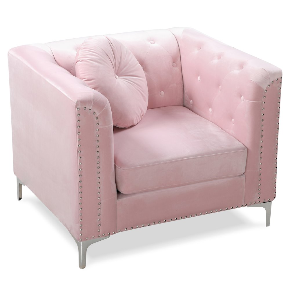 Glory Furniture Pompano Accent Chair in Pink Color