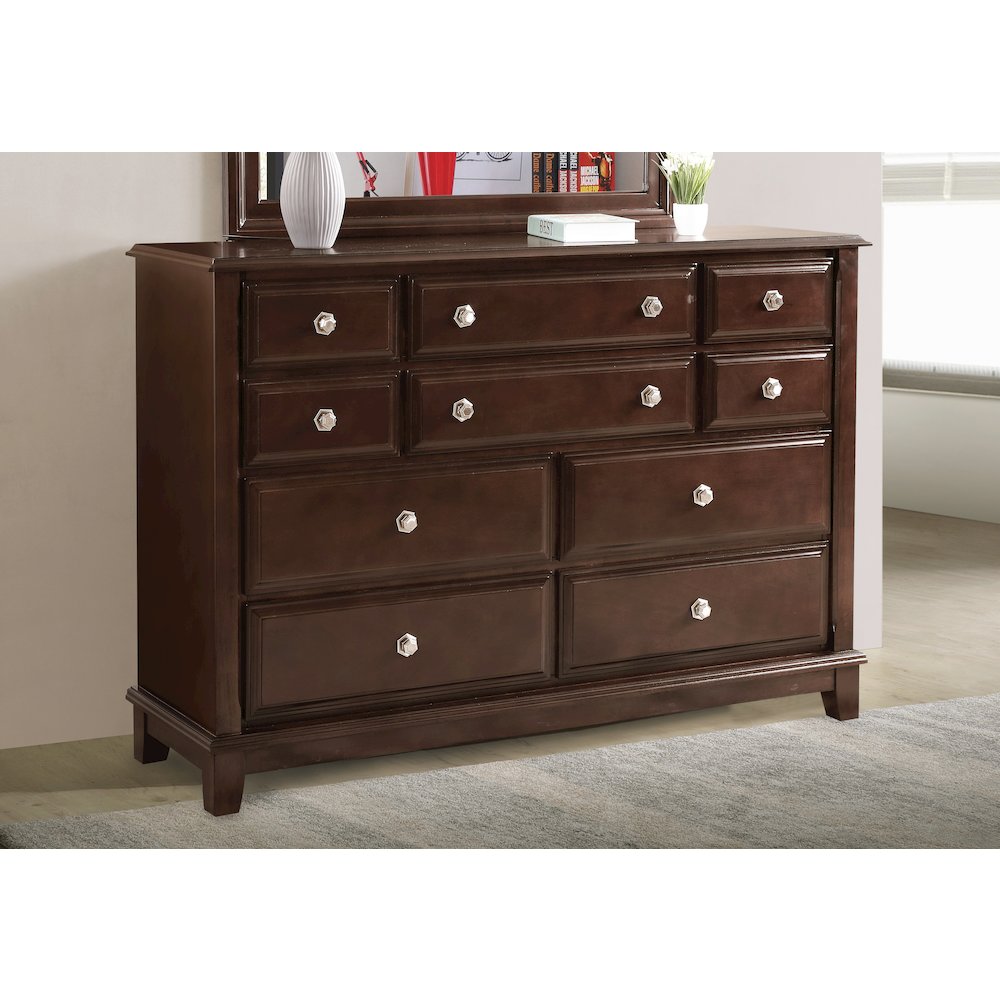 Glory Furniture Ashford Dresser in Cappuccino Color