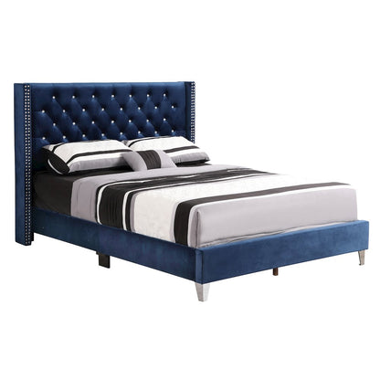 Glory Furniture Julie Full Bed in Navy Blue Color