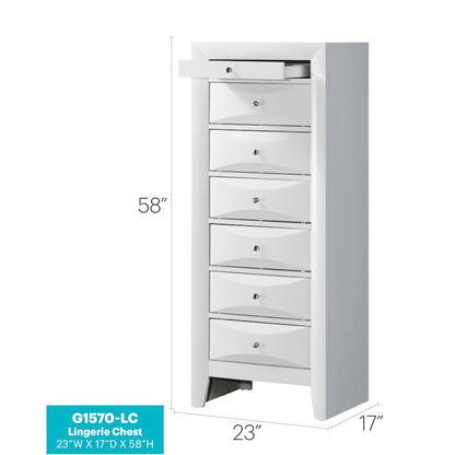 Glory Furniture Marilla Lingerie Chest in White Color