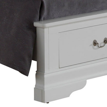 Glory Furniture Louis Phillipe Full Storage Bed in White Color