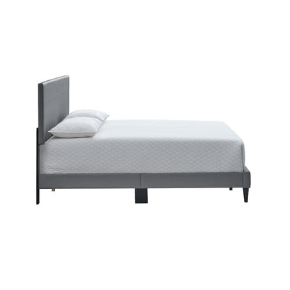 Baron Queen Platform Bed, Light Grey
