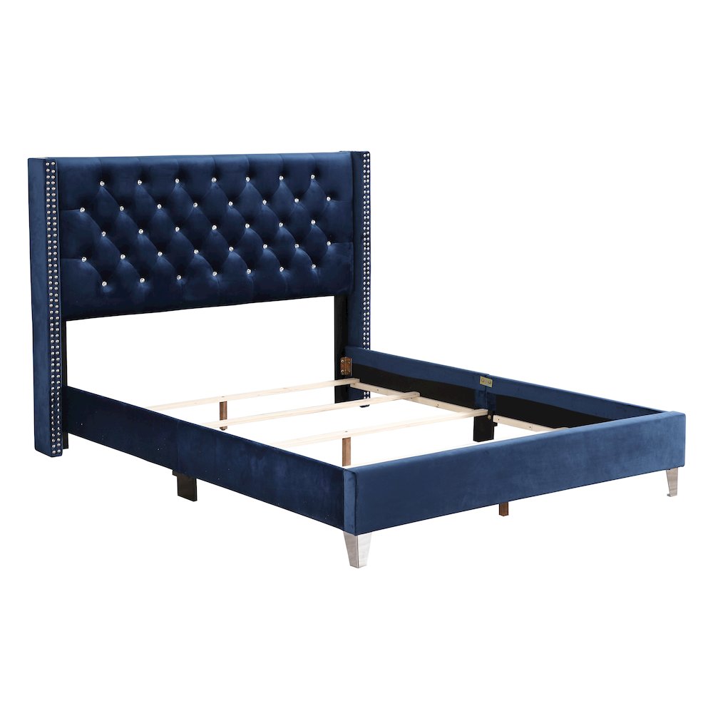 Glory Furniture Julie Full Bed in Navy Blue Color