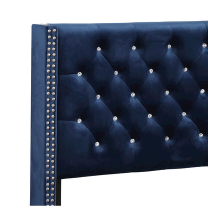 Glory Furniture Julie Full Bed in Navy Blue Color