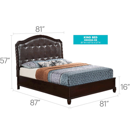 Glory Furniture Triton King Bed in Cappuccino Color