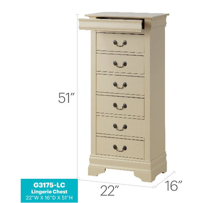 Glory Furniture Louis Phillipe   Lingerie Chest, Beige