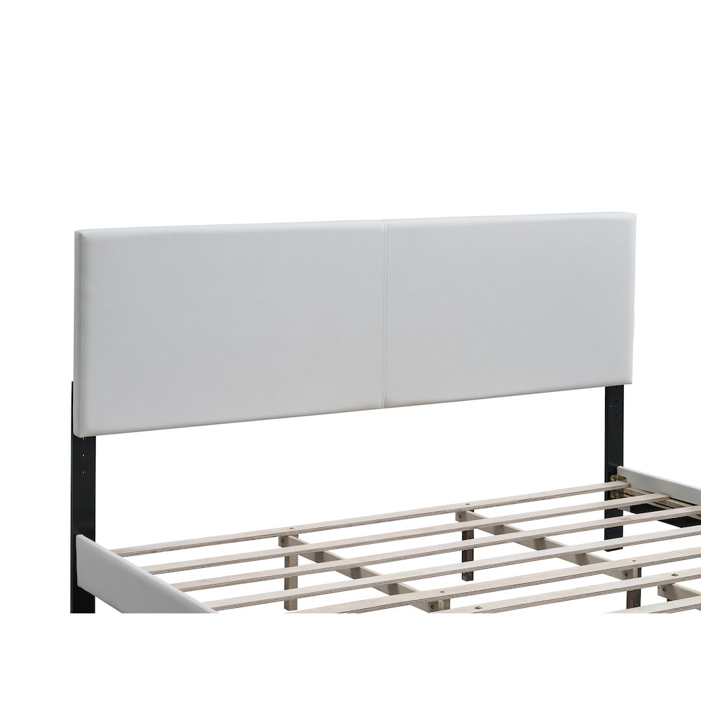 Baron King Size Platform Bed, White