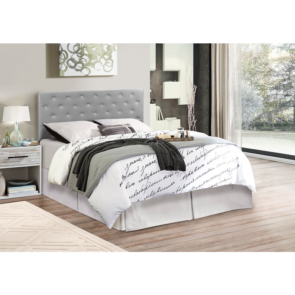 Glory Furniture Super Nova Full Headboard in Light Grey Color