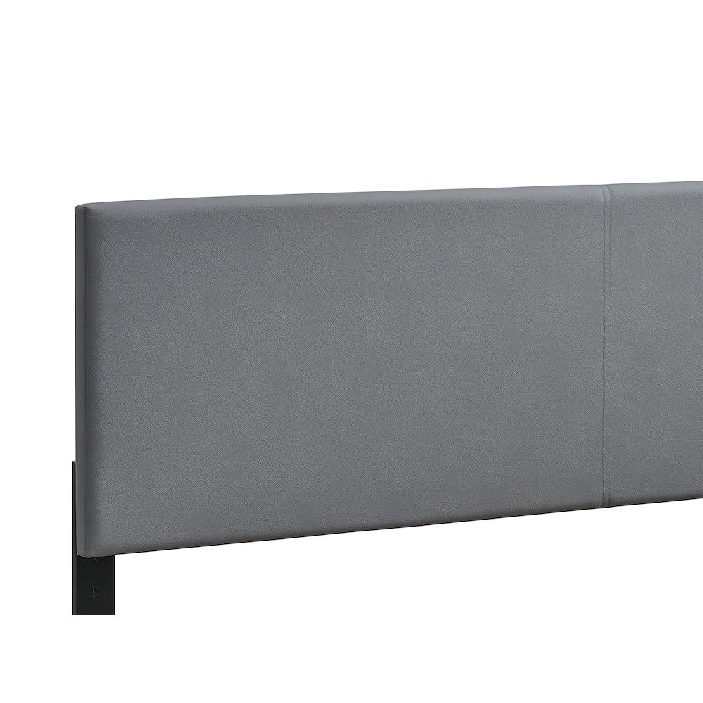 Baron King Size Platform Bed, Light Grey