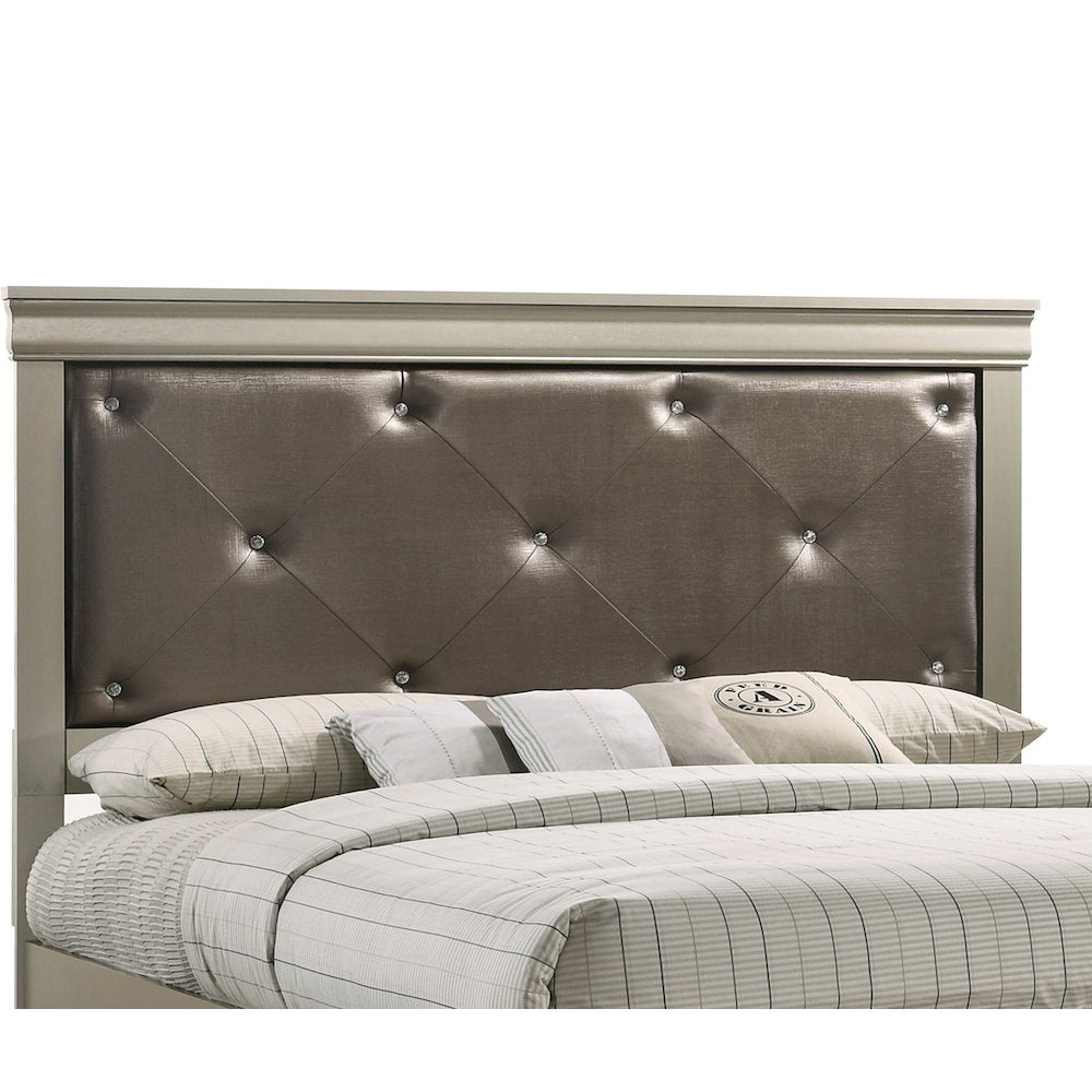 Glory Furniture Lorana Full Bed in Champagne Color