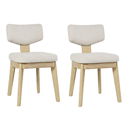 Tate Mid-Century Modern Split Back Upholstered Dining Chair (Set of 2)