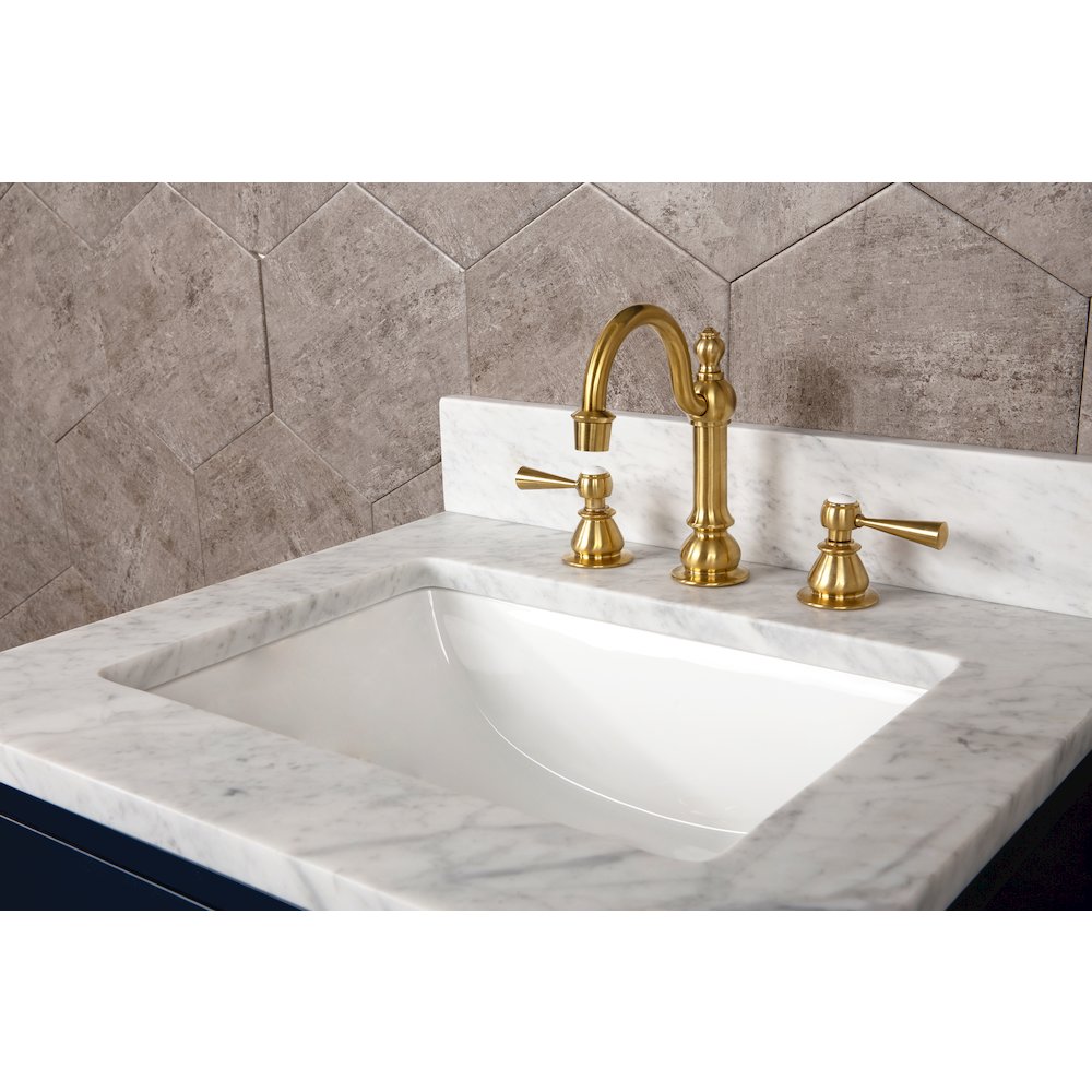 Madalyn 24 In. Single Sink Carrara White Marble Countertop Bath Vanity