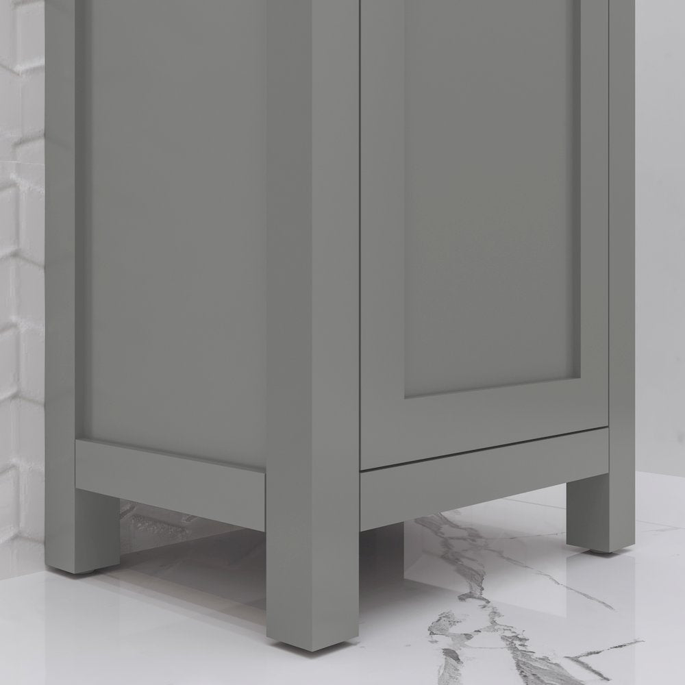 Mia 18 In. Integrated Ceramic Sink Top Vanity in Cashmere Grey