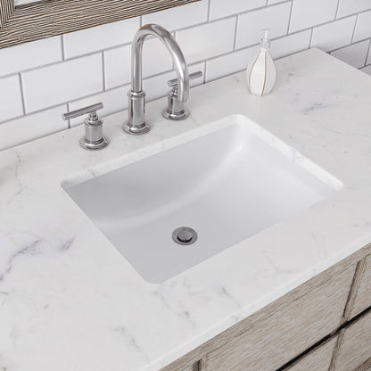 Oakman 48 In. Single Sink Carrara White Marble Countertop Bath Vanity