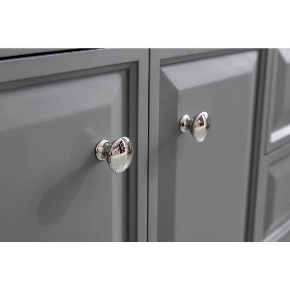 Palace 72 In. Double Sink Carrara Quartz Countertop Bath Vanity in Cashmere Grey
