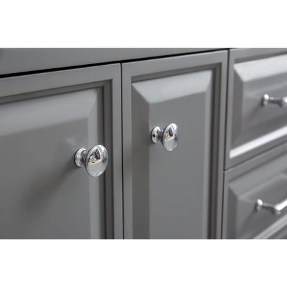 Palace 60 In. Double Sink Carrara Quartz Countertop Bath Vanity in Cashmere Grey