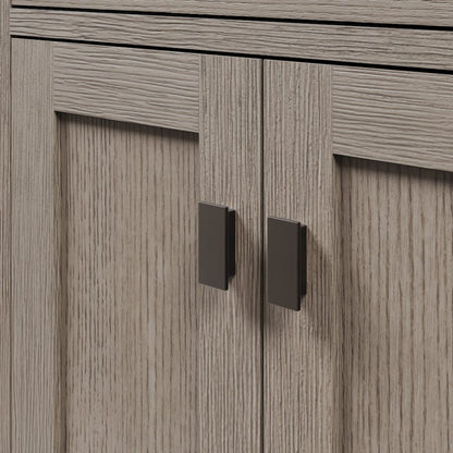 24 In. Single Sink Carrara White Marble Countertop Bath Vanity In Grey Oak