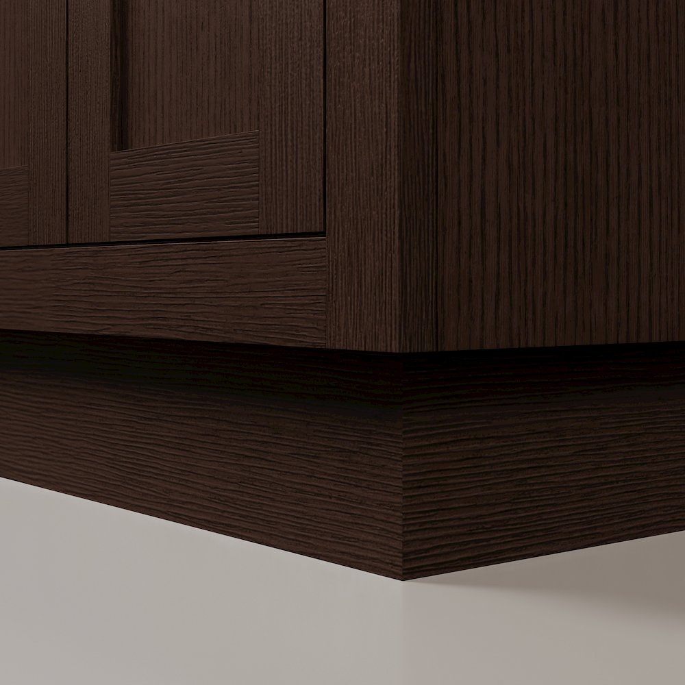 24 In. Single Sink Carrara White Marble Countertop Bath Vanity In Brown Oak