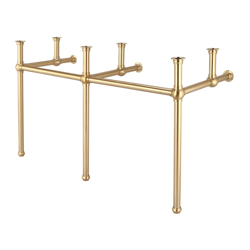 60 In. W. Double Wash Stand and P-Trap in Satin Gold Finish